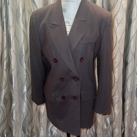 Vintage Double Breasted Wool Blazer - Picture 1 of 8